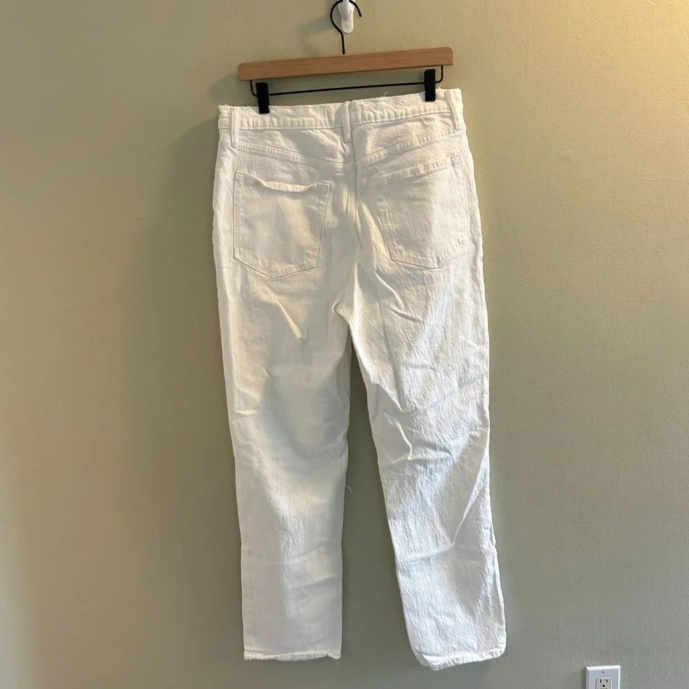Abercrombie 90s Straight Ultra High Rise White Jeans Womens Size 32 14 Long - Picture 7 of 8